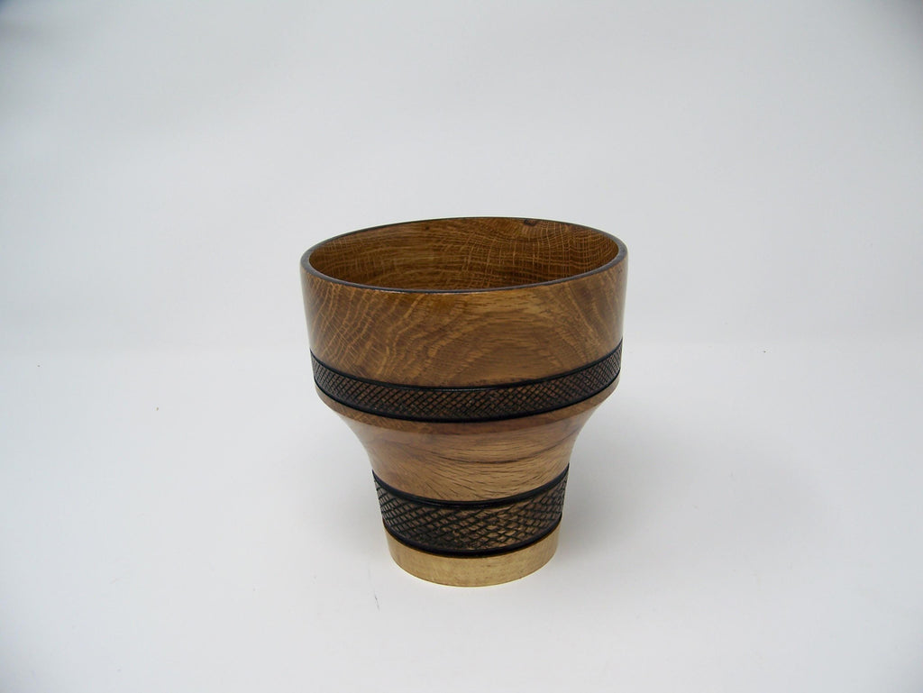Oak - Chalice - Vase - Lathe turned - detailing
