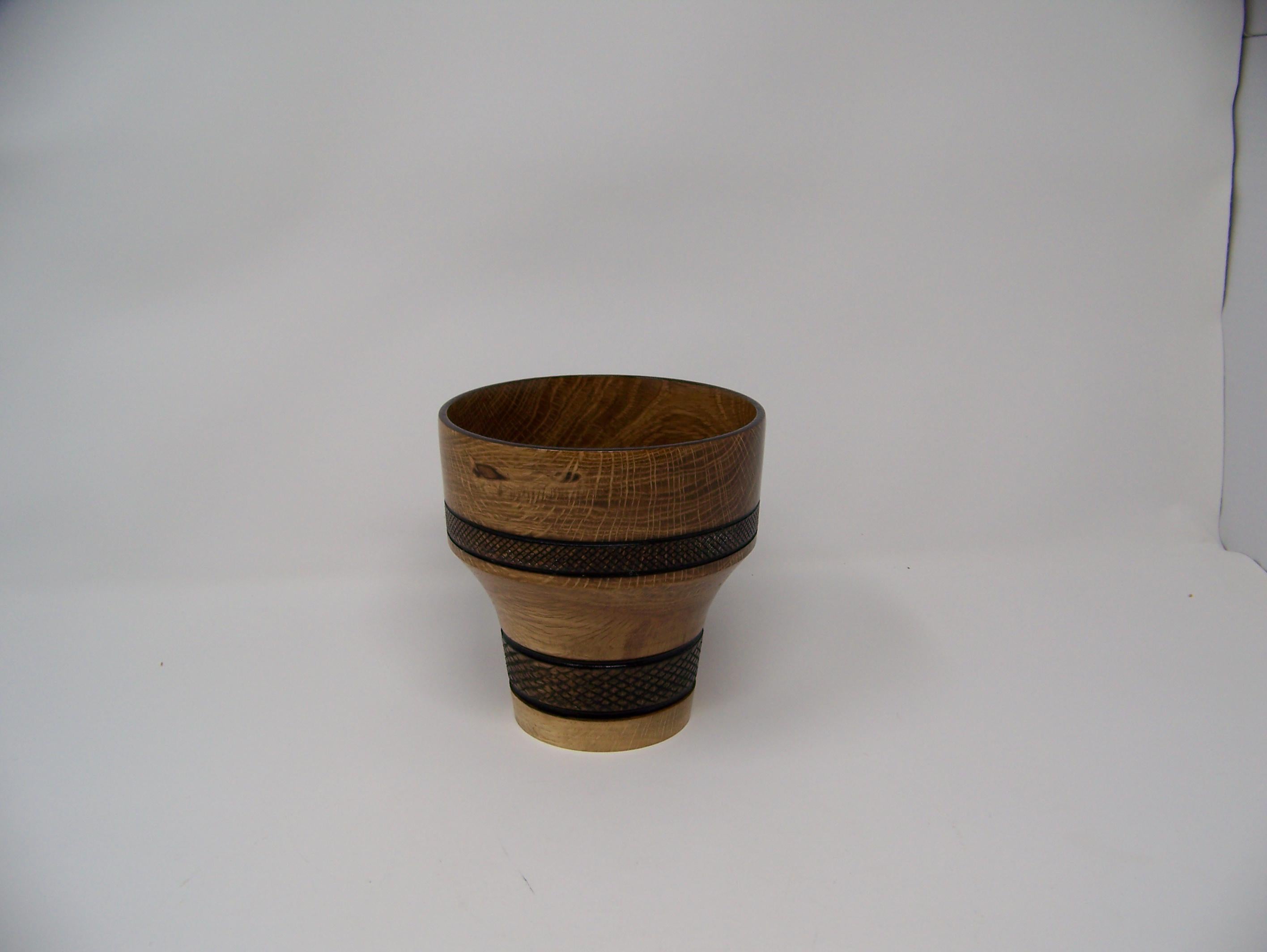 Oak - Chalice - Vase - Lathe turned - detailing