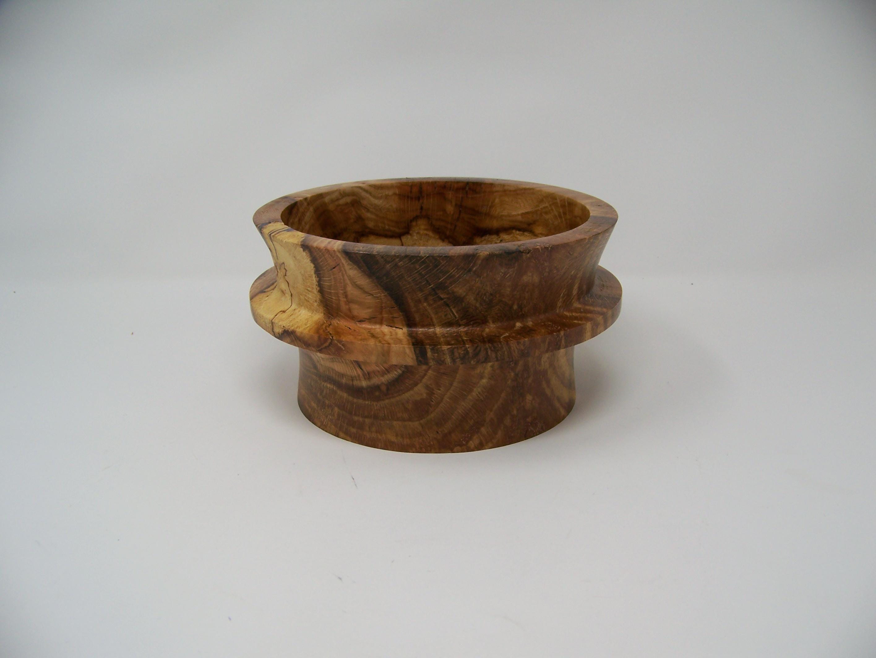 Spalted Oak bowl in a unique design - lathe turned