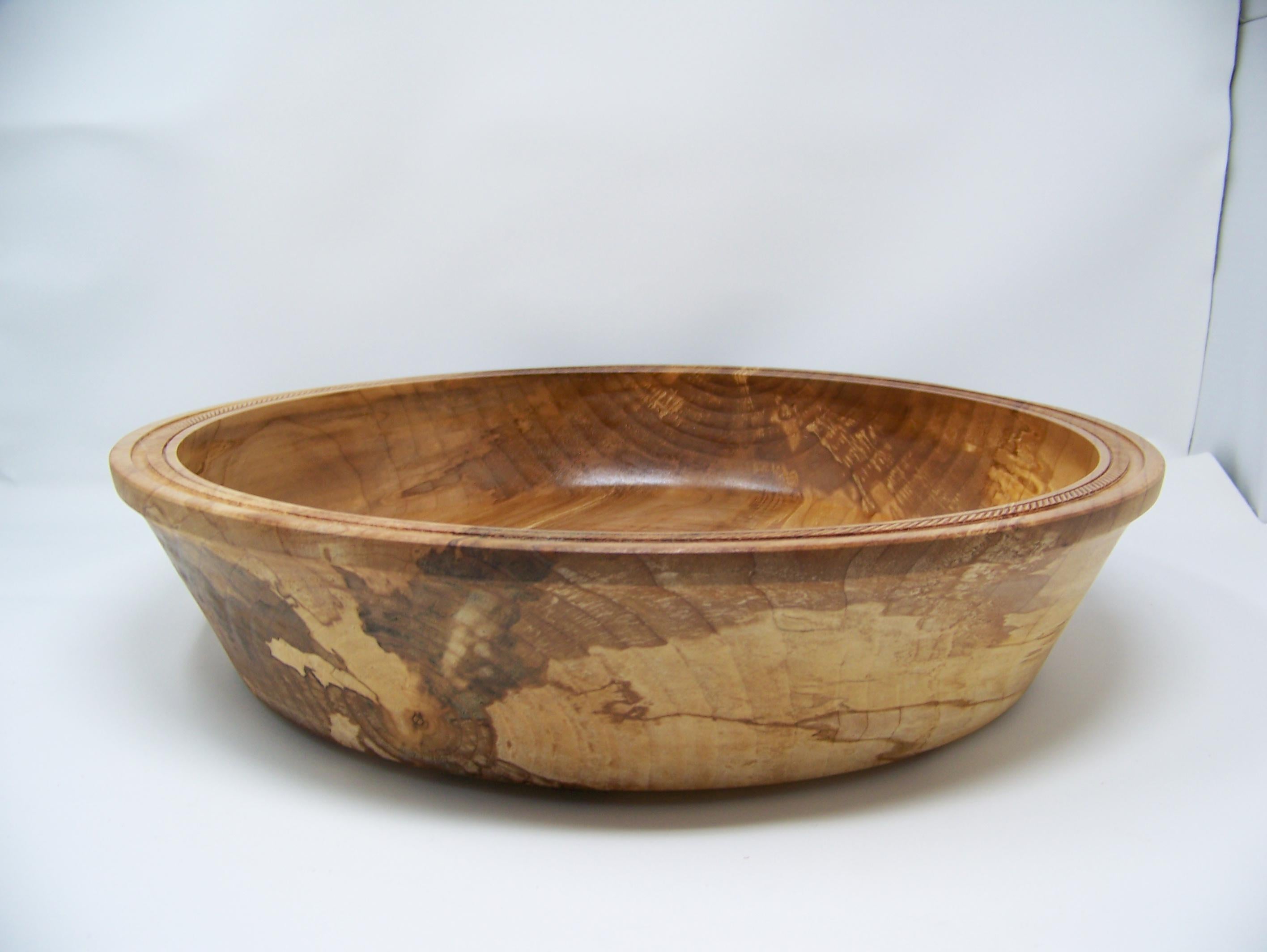 Spalted Maple Large Bowl with details