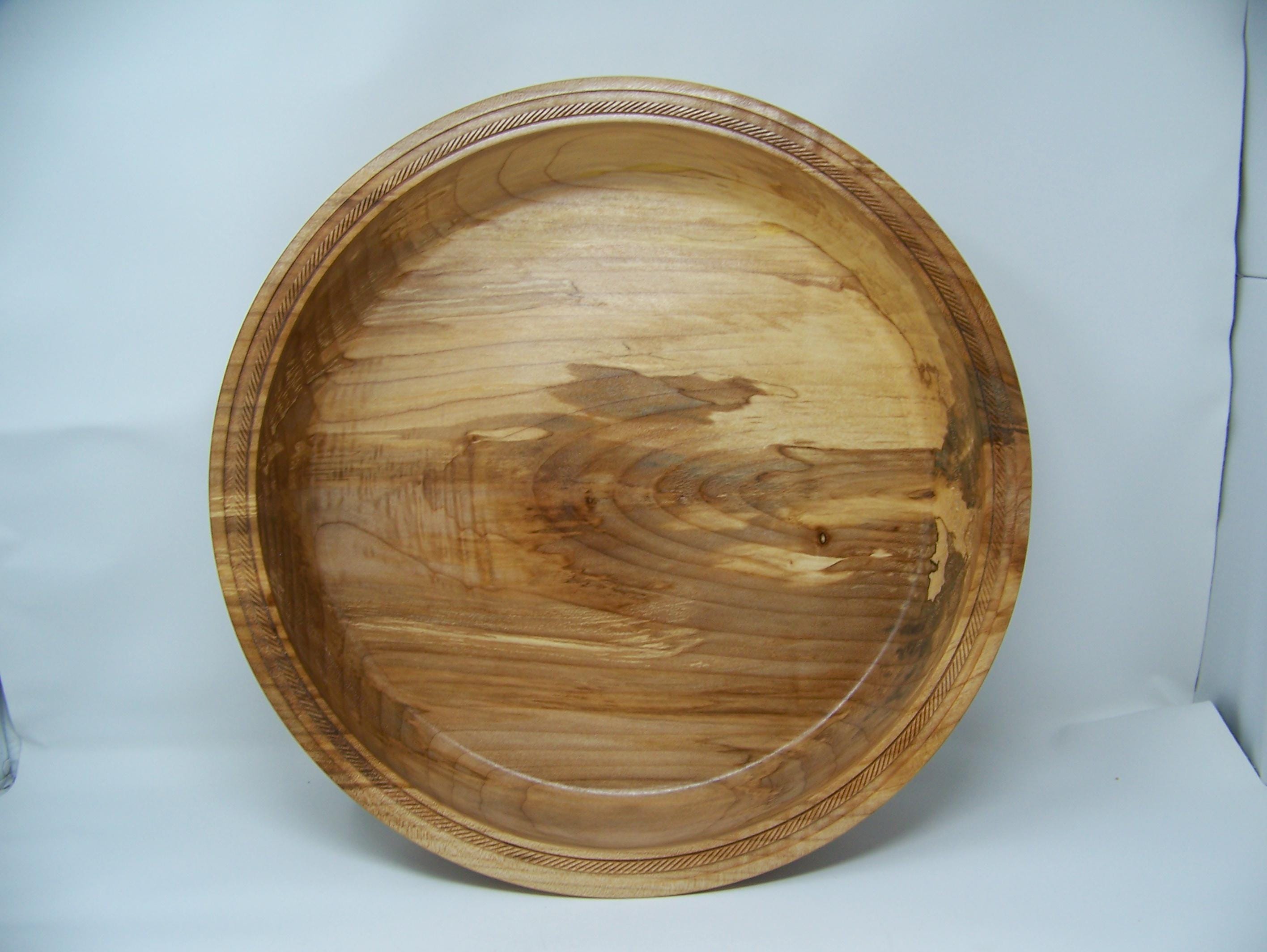 Spalted Maple Large Bowl with details