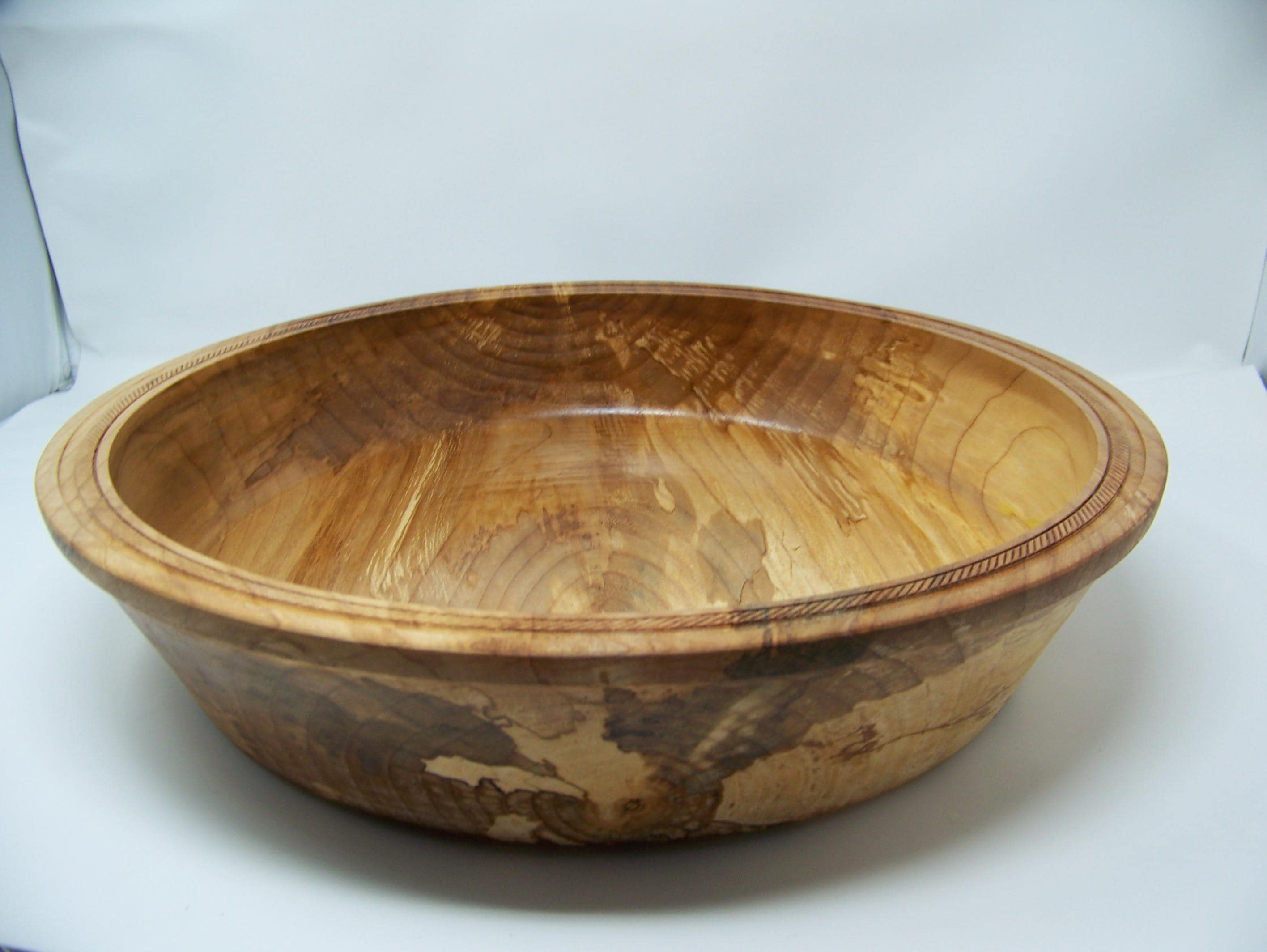 Spalted Maple Large Bowl with details