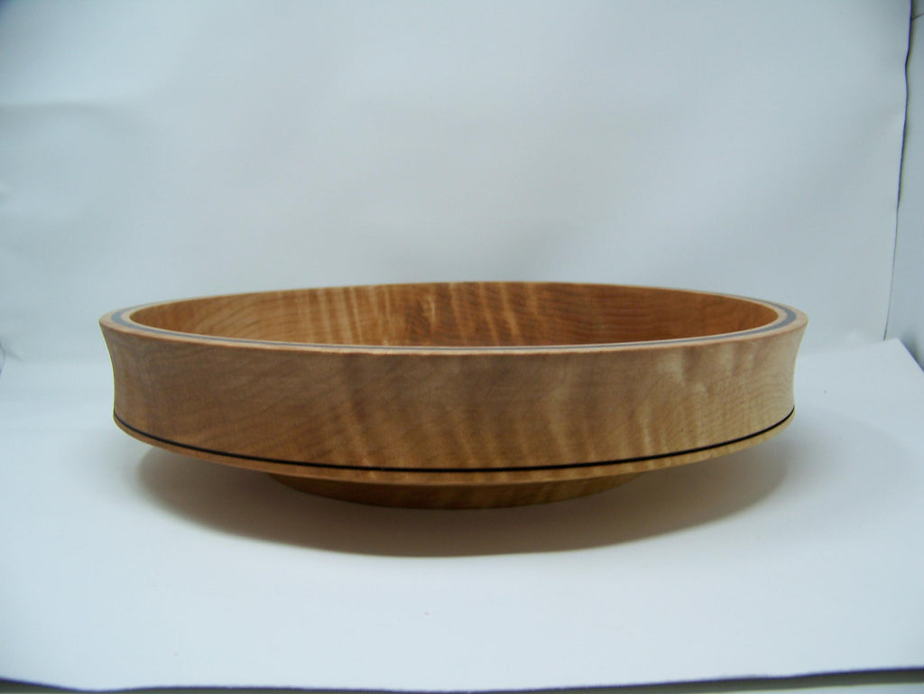 Figured Maple Large Bowl with Deep purple glitter epoxy inlay