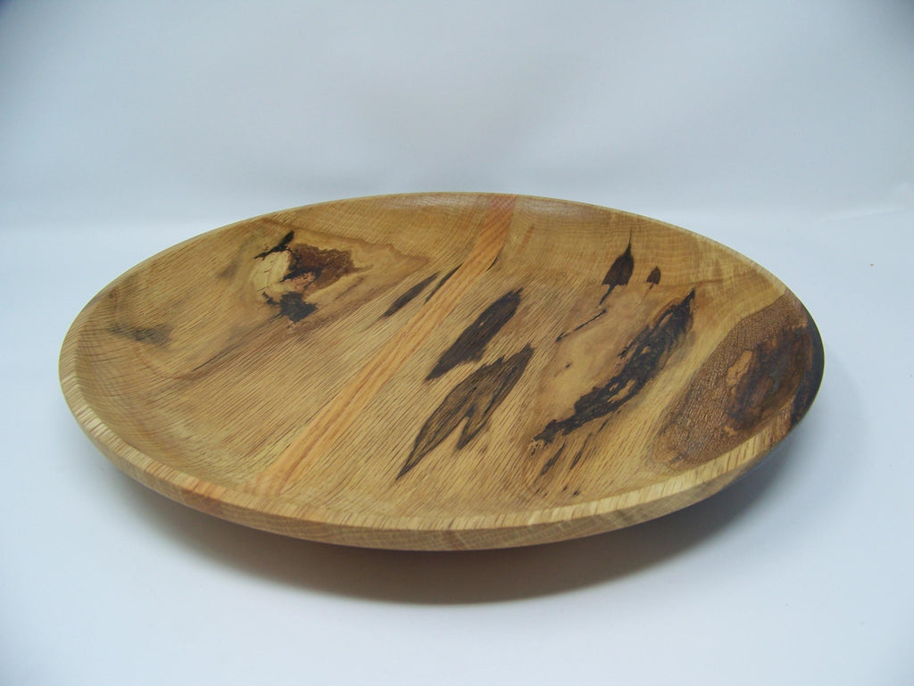 Oak - Platter - Serving Dish with brown epoxy inlay.