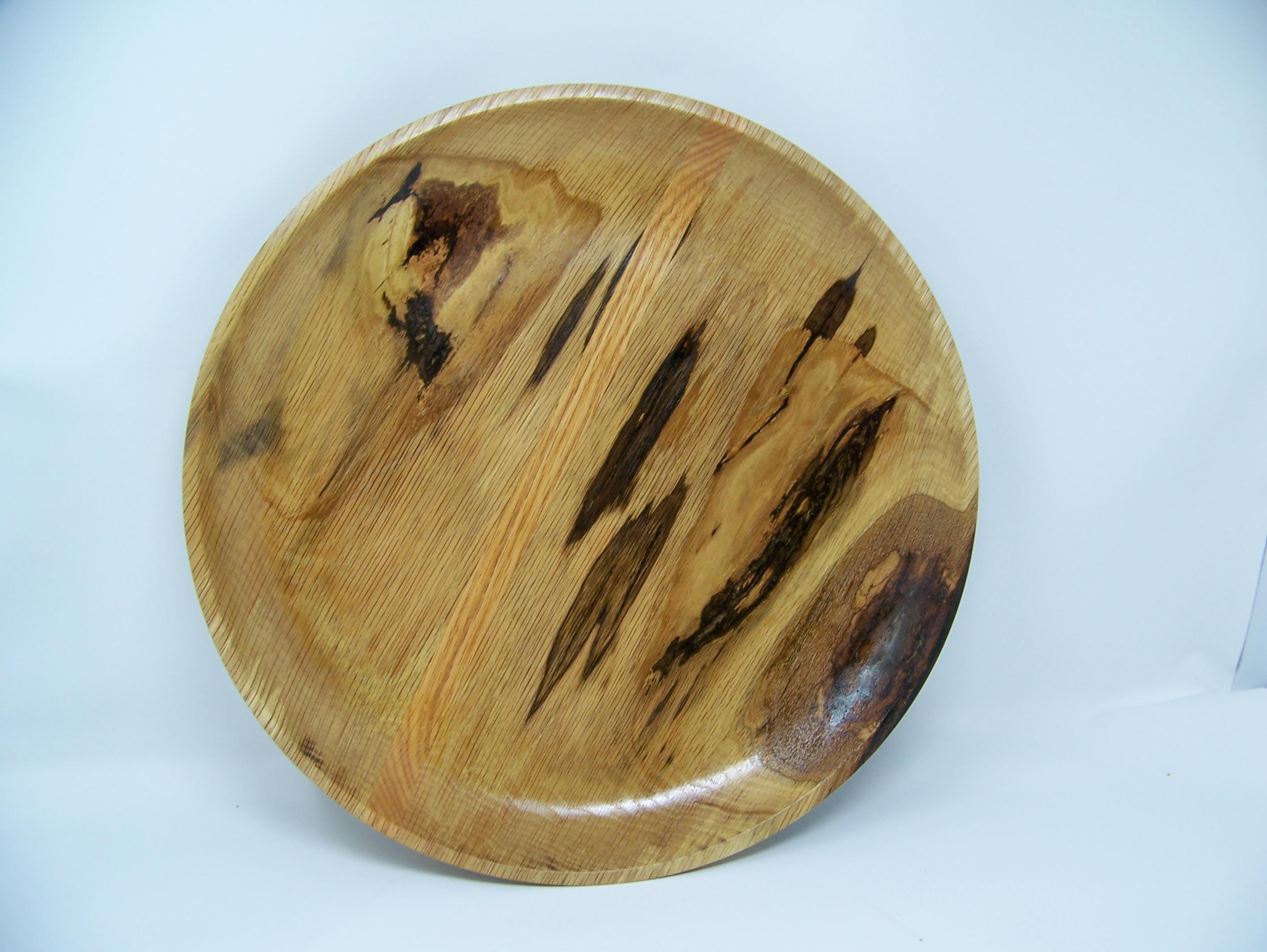 Oak - Platter - Serving Dish with brown epoxy inlay.