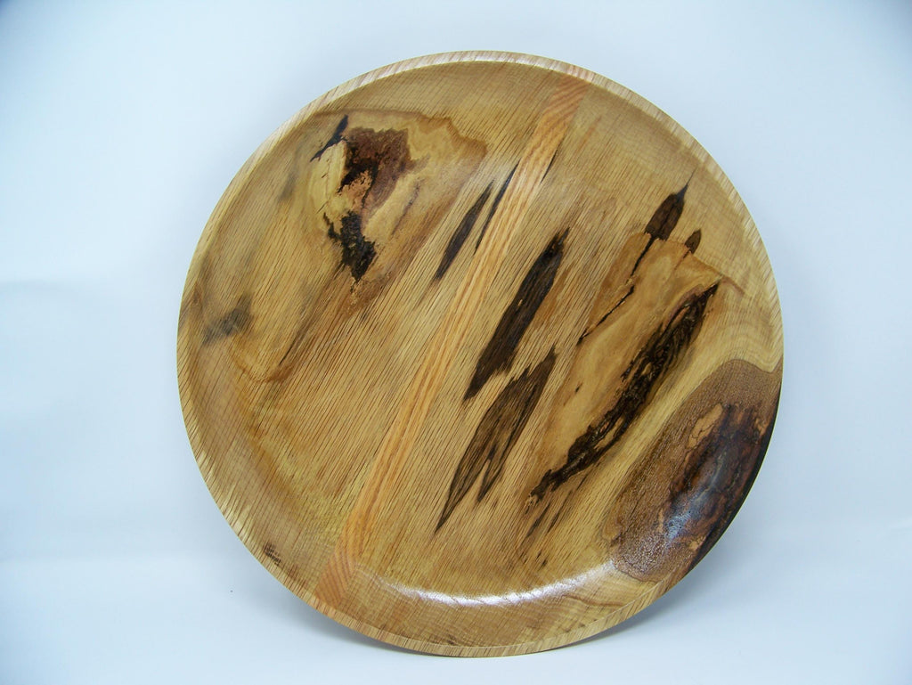 Oak - Platter - Serving Dish with brown epoxy inlay.