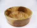 Oak Bowl - Great Salad Bowl - Inlayed with Green glitter inlay.