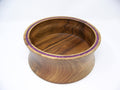 Black Walnut Decorative Bowl - Inlayed with Purple glitter epoxy.