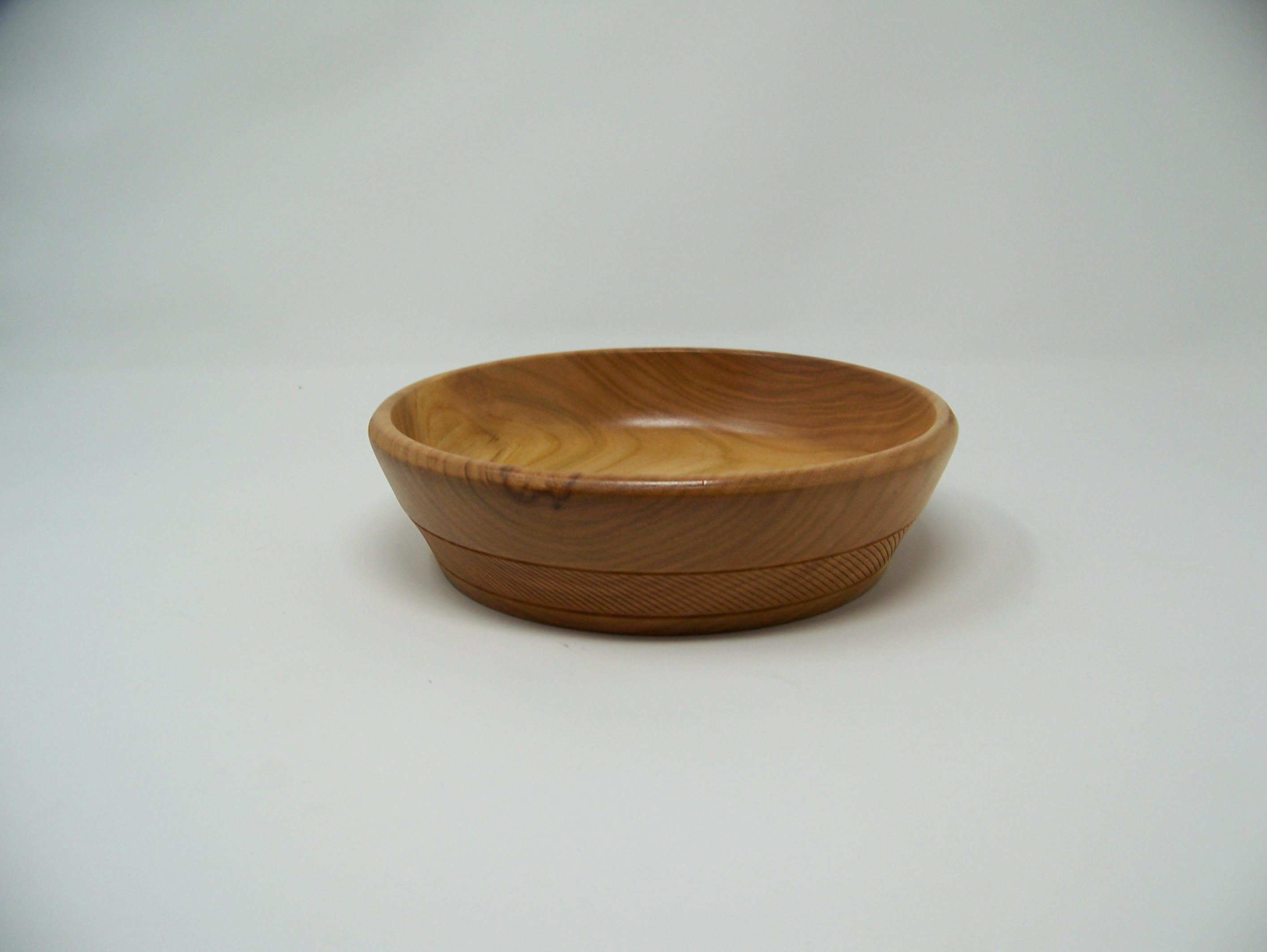 Cherry Bowl with detailing - Lathe Turned