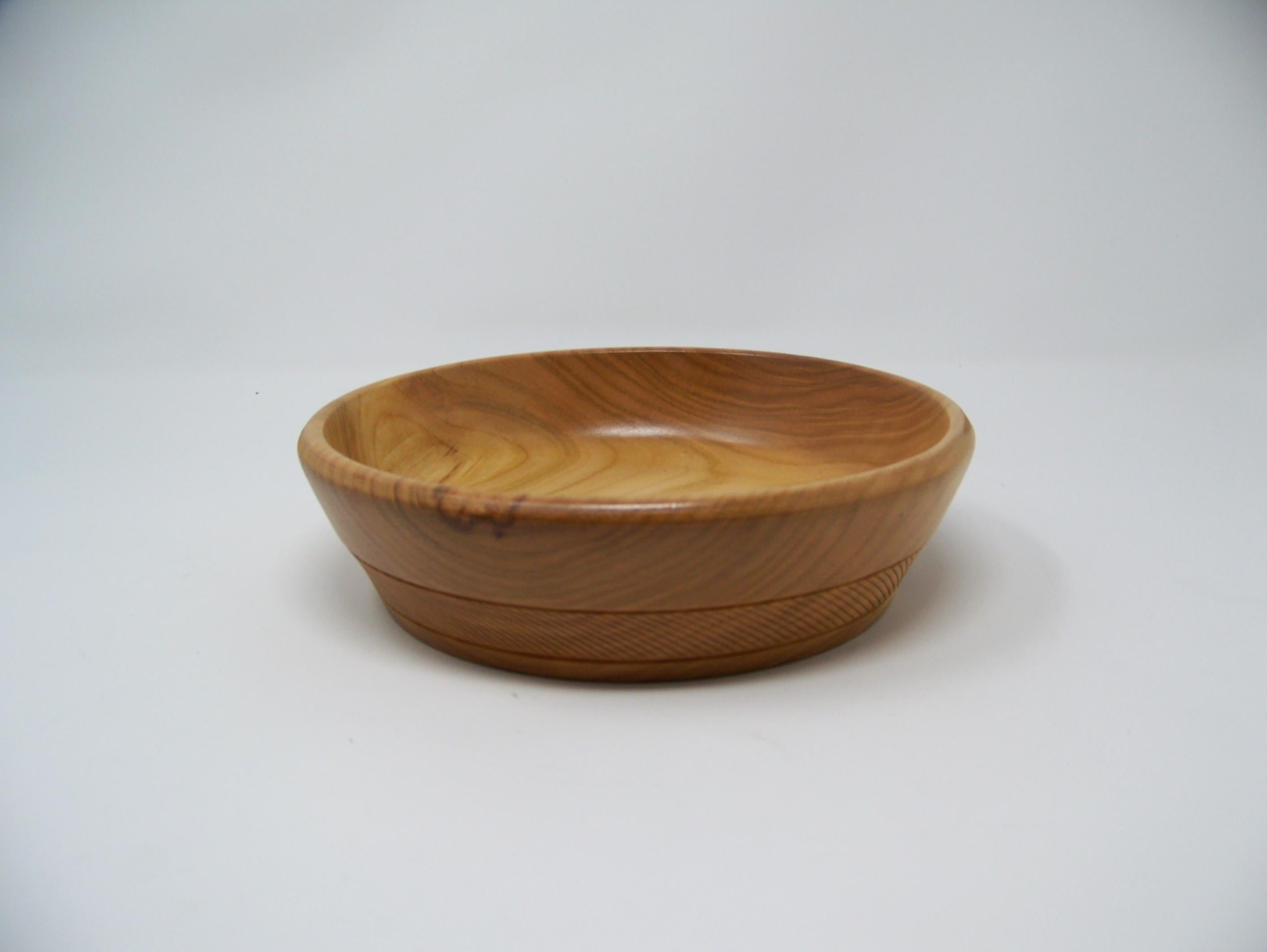 Cherry Bowl with detailing - Lathe Turned