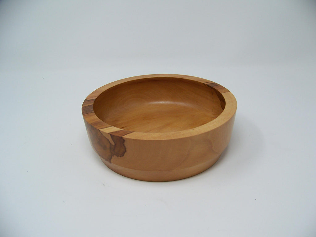 Apple Wood Bowl - unique wood grain -