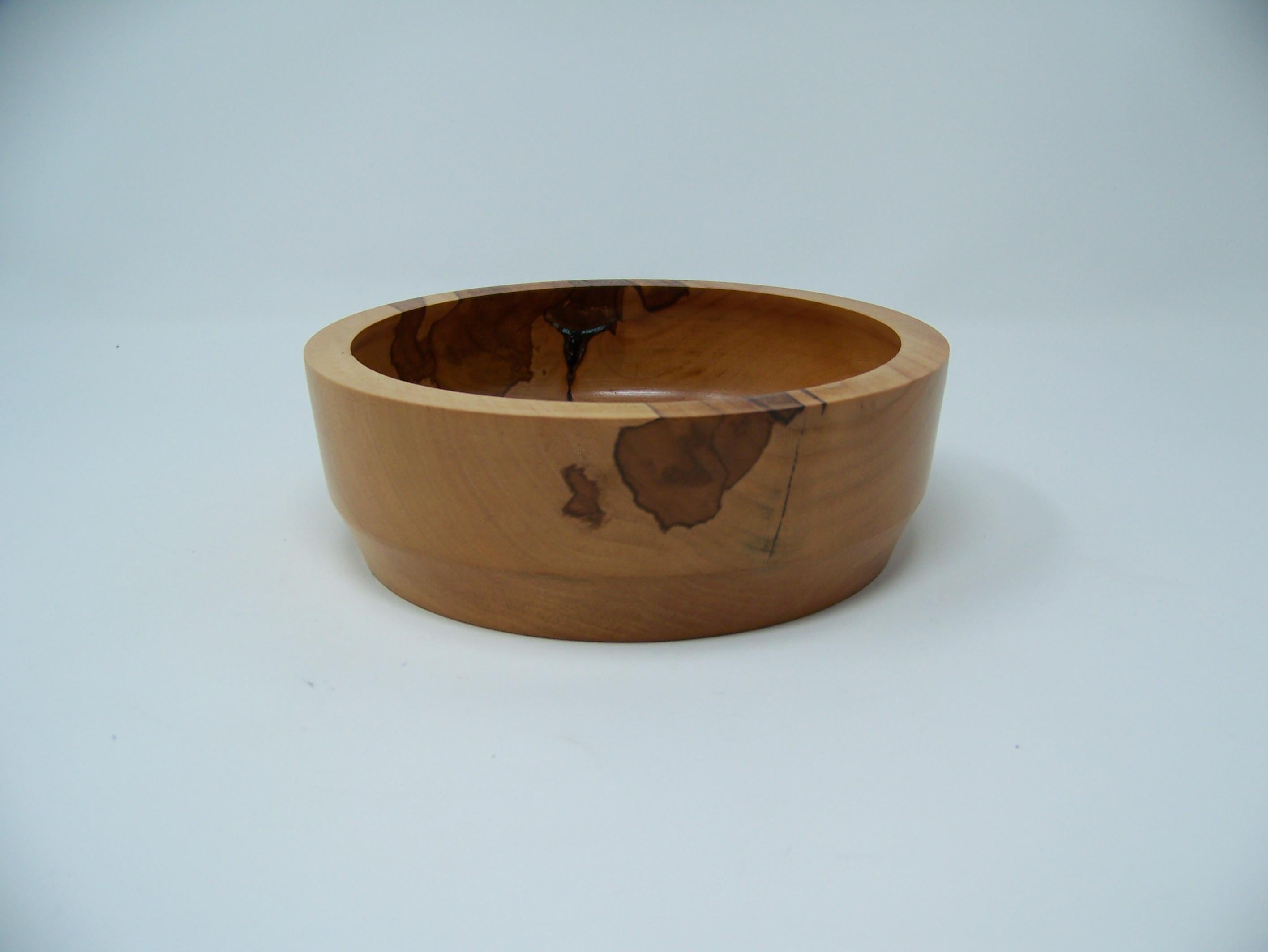 Apple Wood Bowl - unique wood grain -