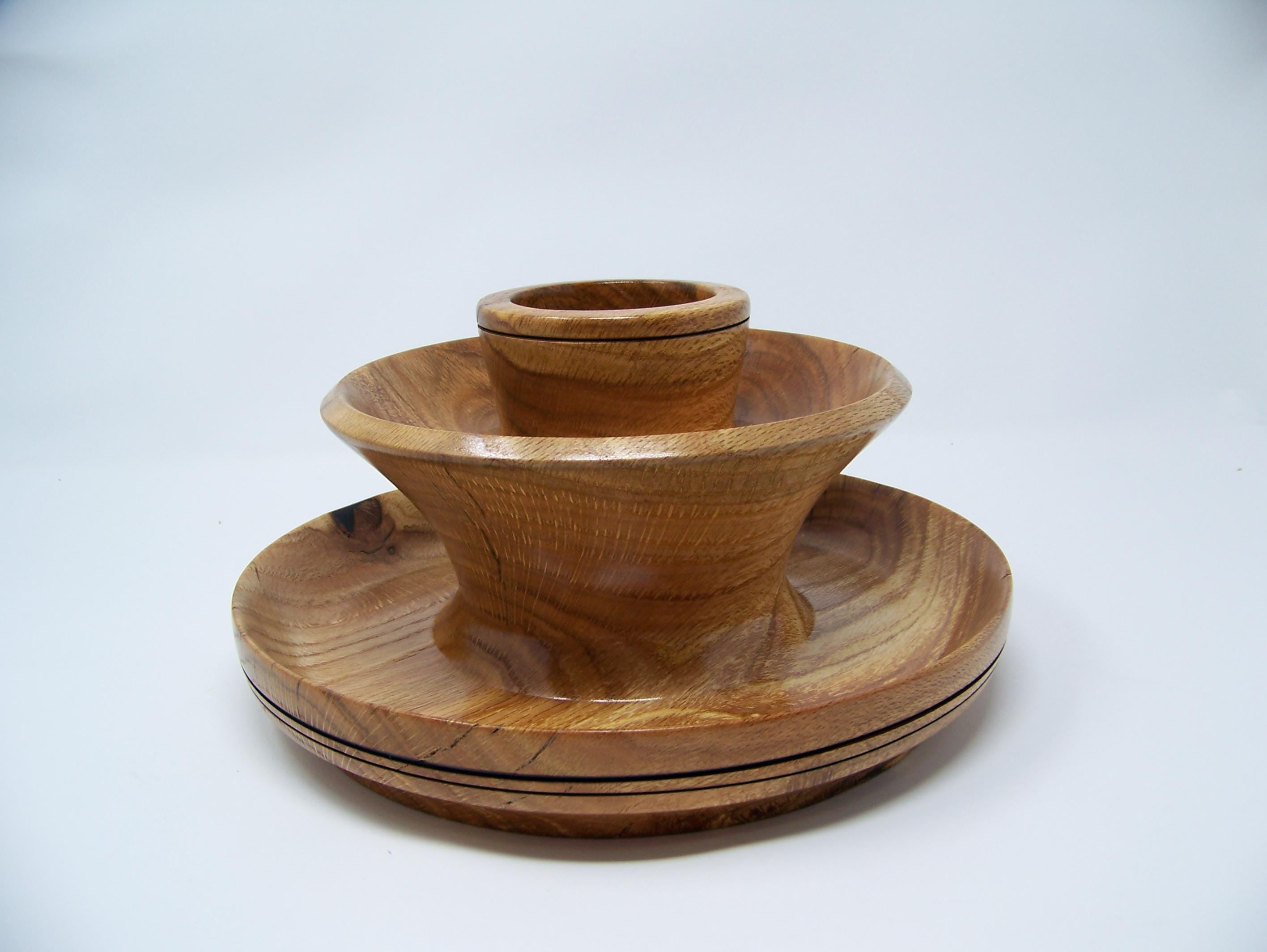 Oak Desk Top Organizer - 3 tier with detailing