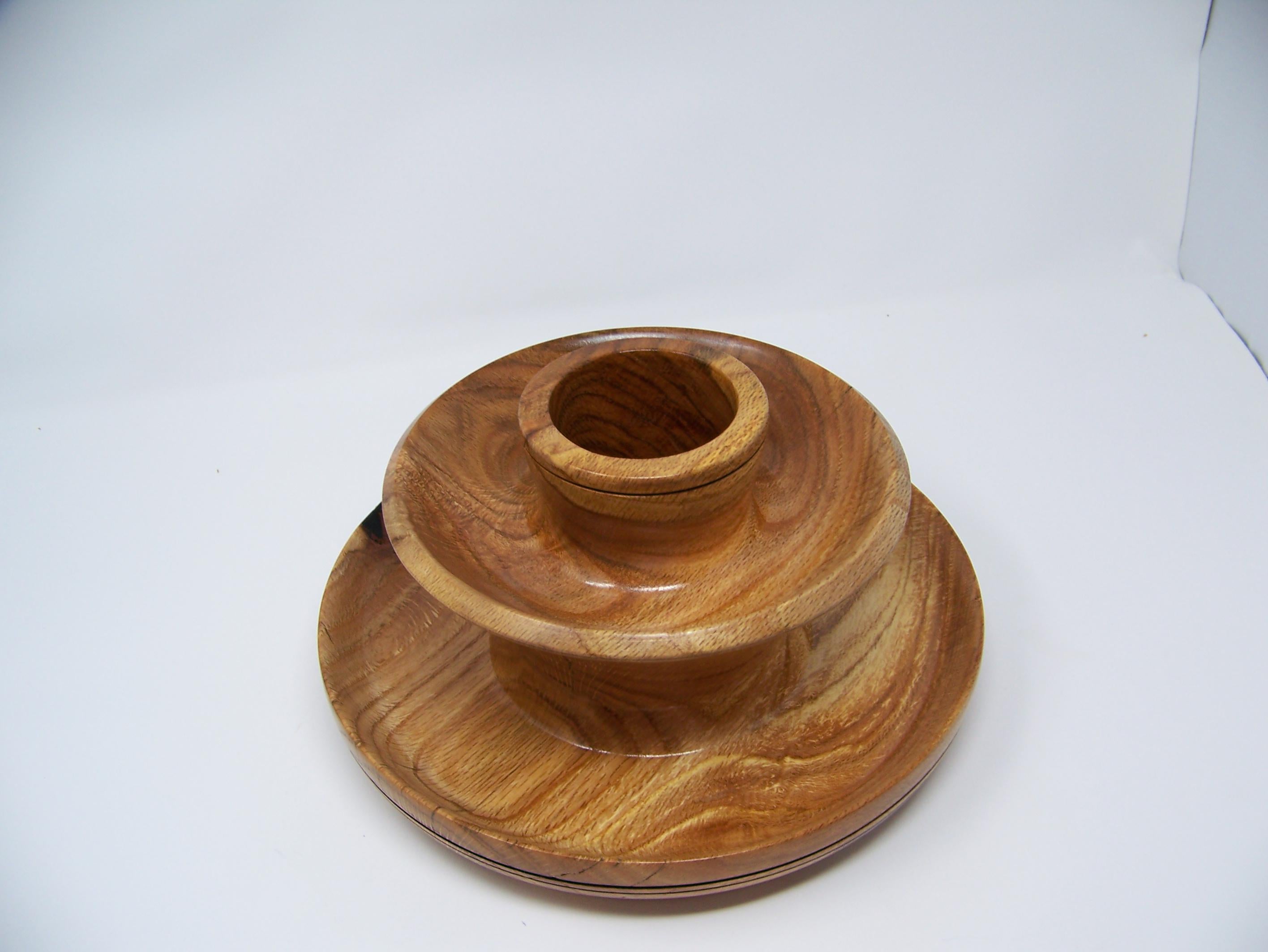 Oak Desk Top Organizer - 3 tier with detailing