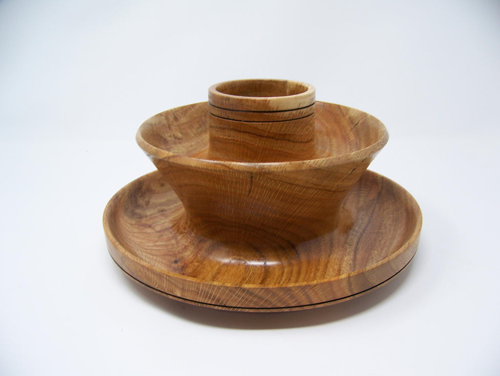 Oak Desk Top Organizer - 3 Tier - Lathe turned
