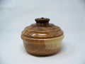 Oak - covered bowl/dish with lid - detailing - beautiful wood grain
