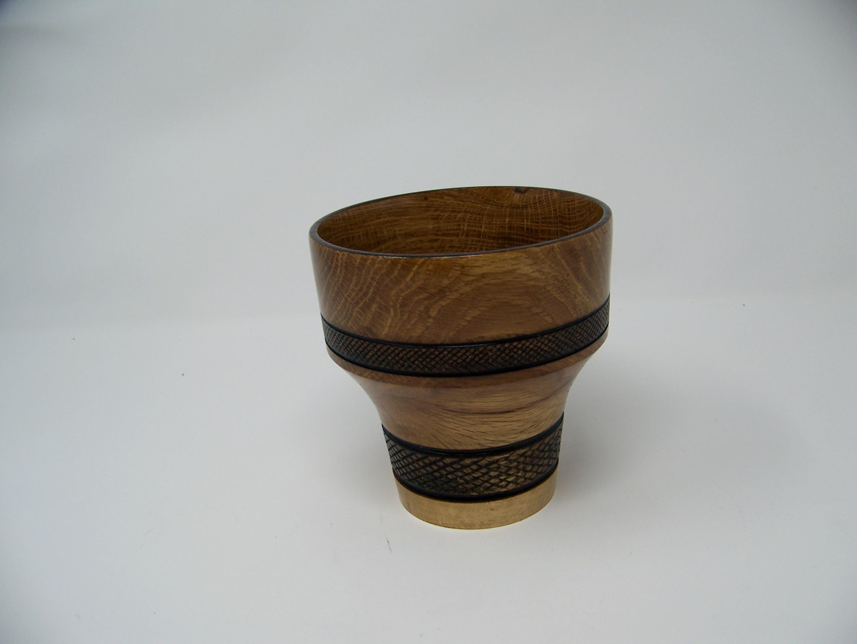 Oak - Chalice - Vase - Lathe turned - detailing
