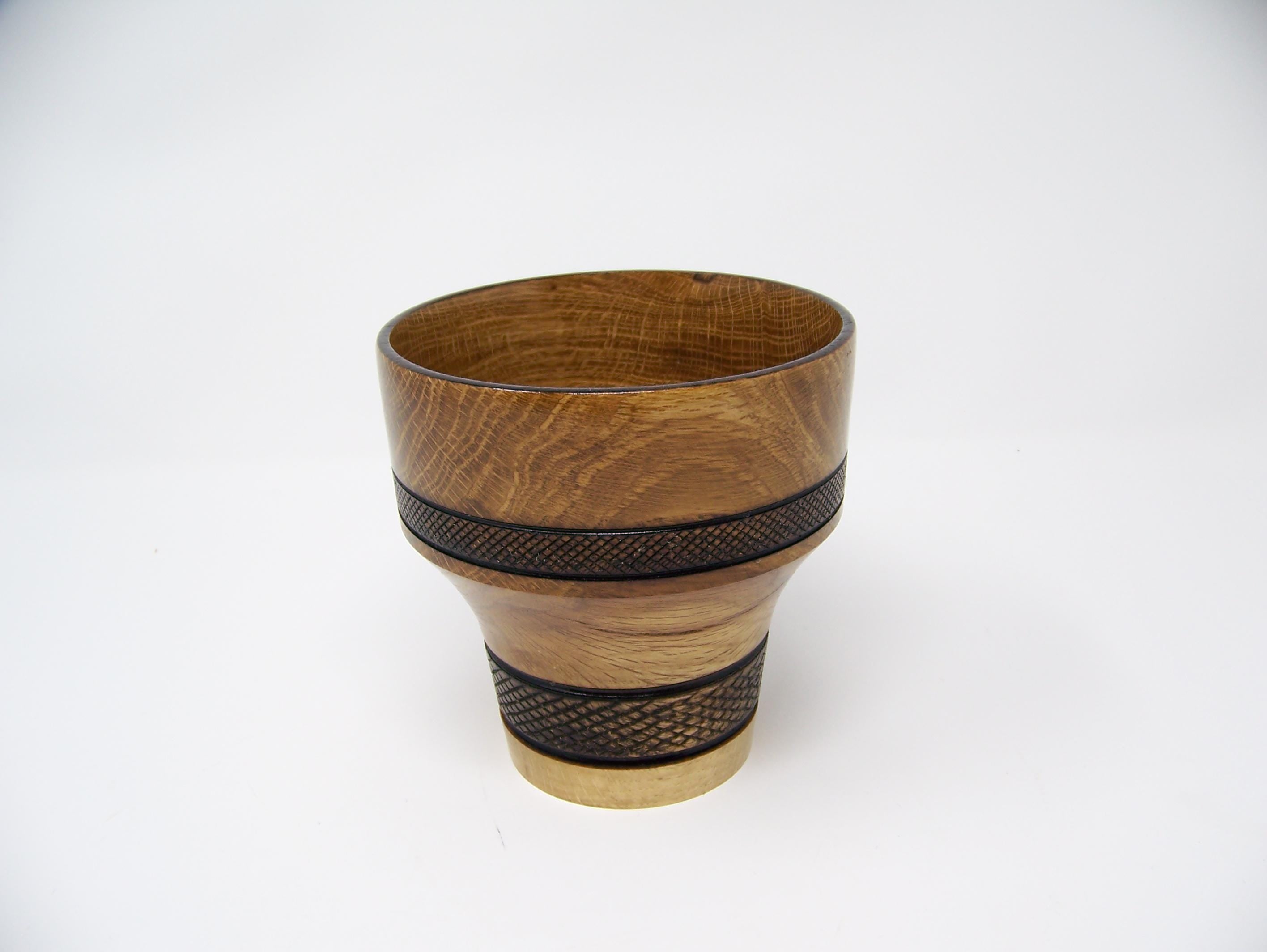 Oak - Chalice - Vase - Lathe turned - detailing