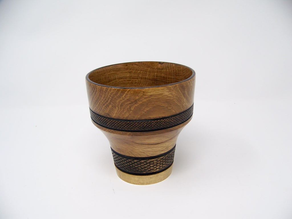 Oak - Chalice - Vase - Lathe turned - detailing