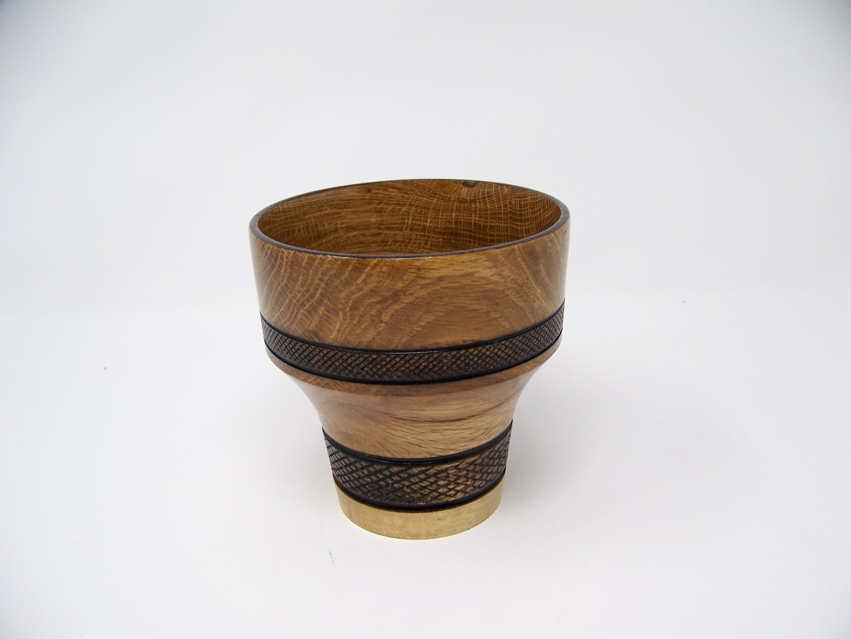 Oak - Chalice - Vase - Lathe turned - detailing