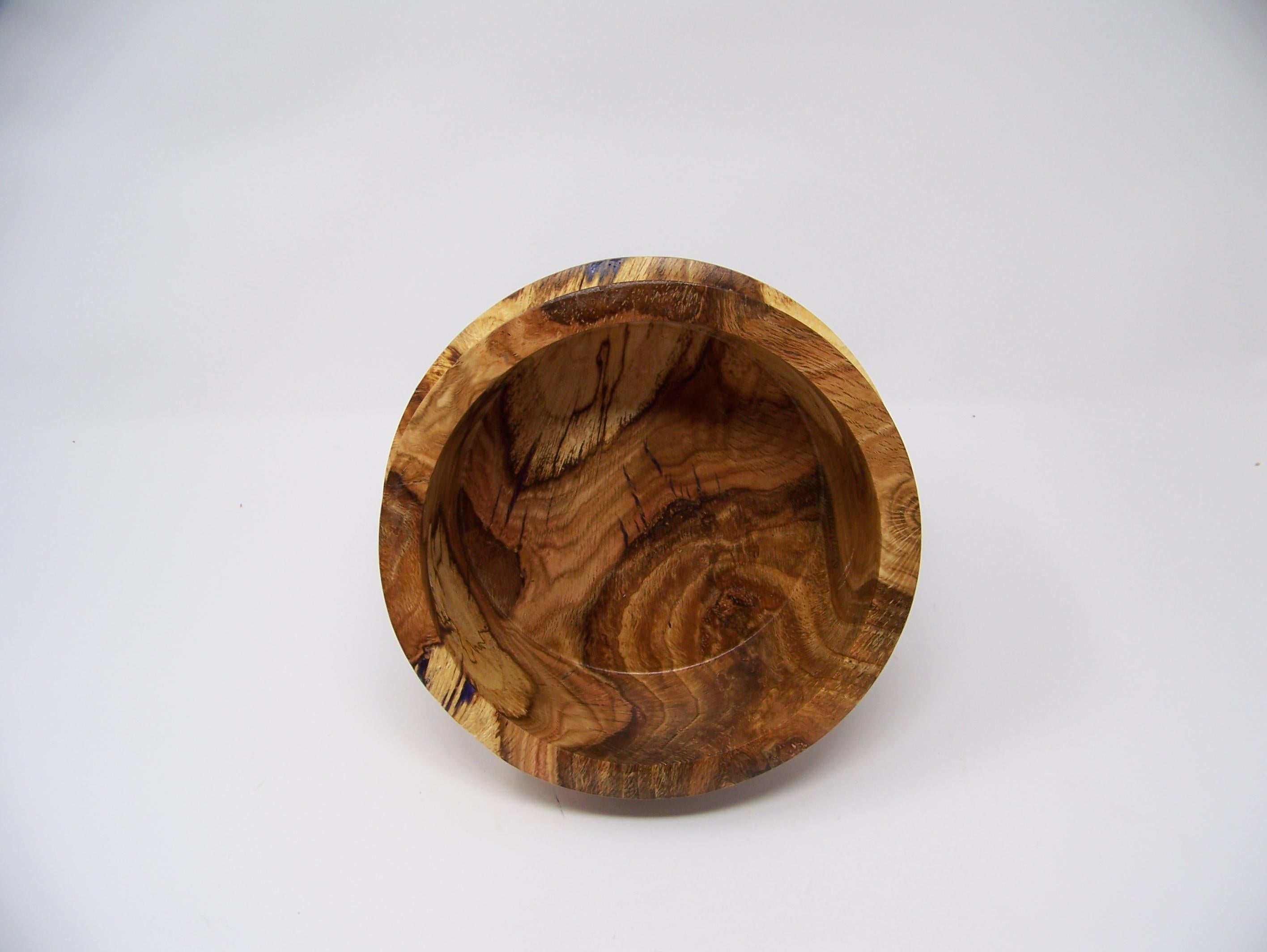Spalted Oak bowl in a unique design - lathe turned