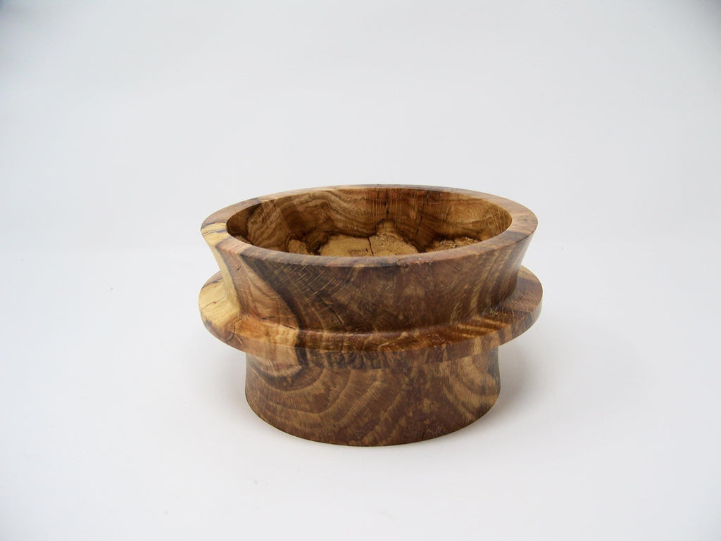 Spalted Oak bowl in a unique design - lathe turned