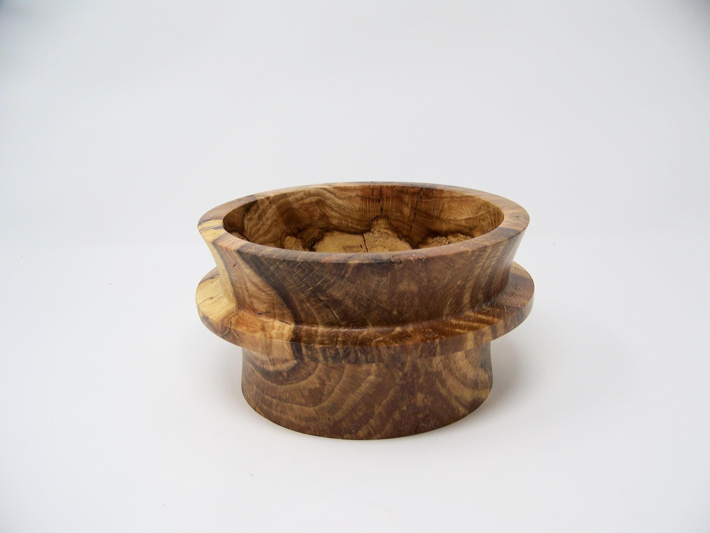 Spalted Oak bowl in a unique design - lathe turned