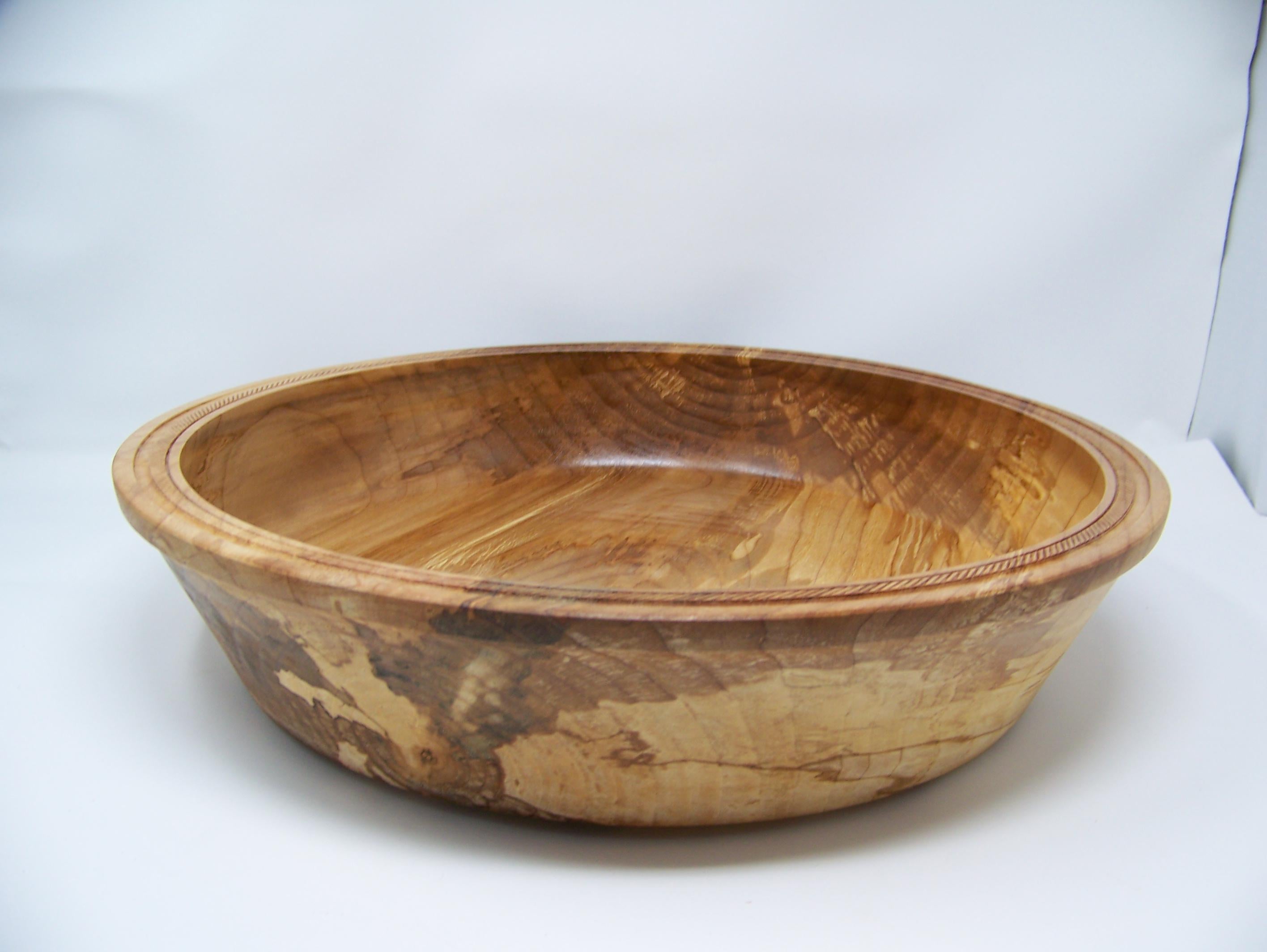 Spalted Maple Large Bowl with details