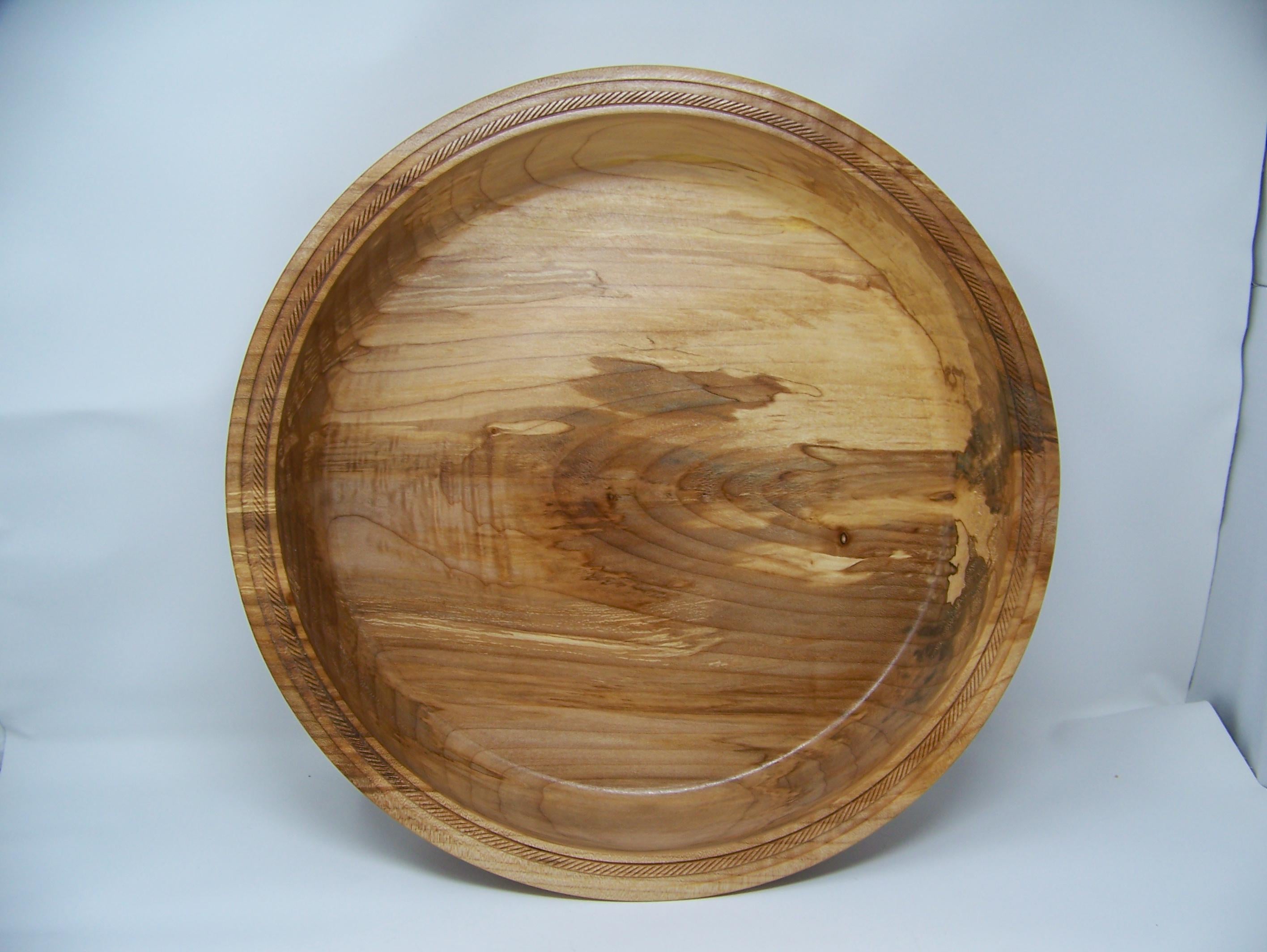 Spalted Maple Large Bowl with details