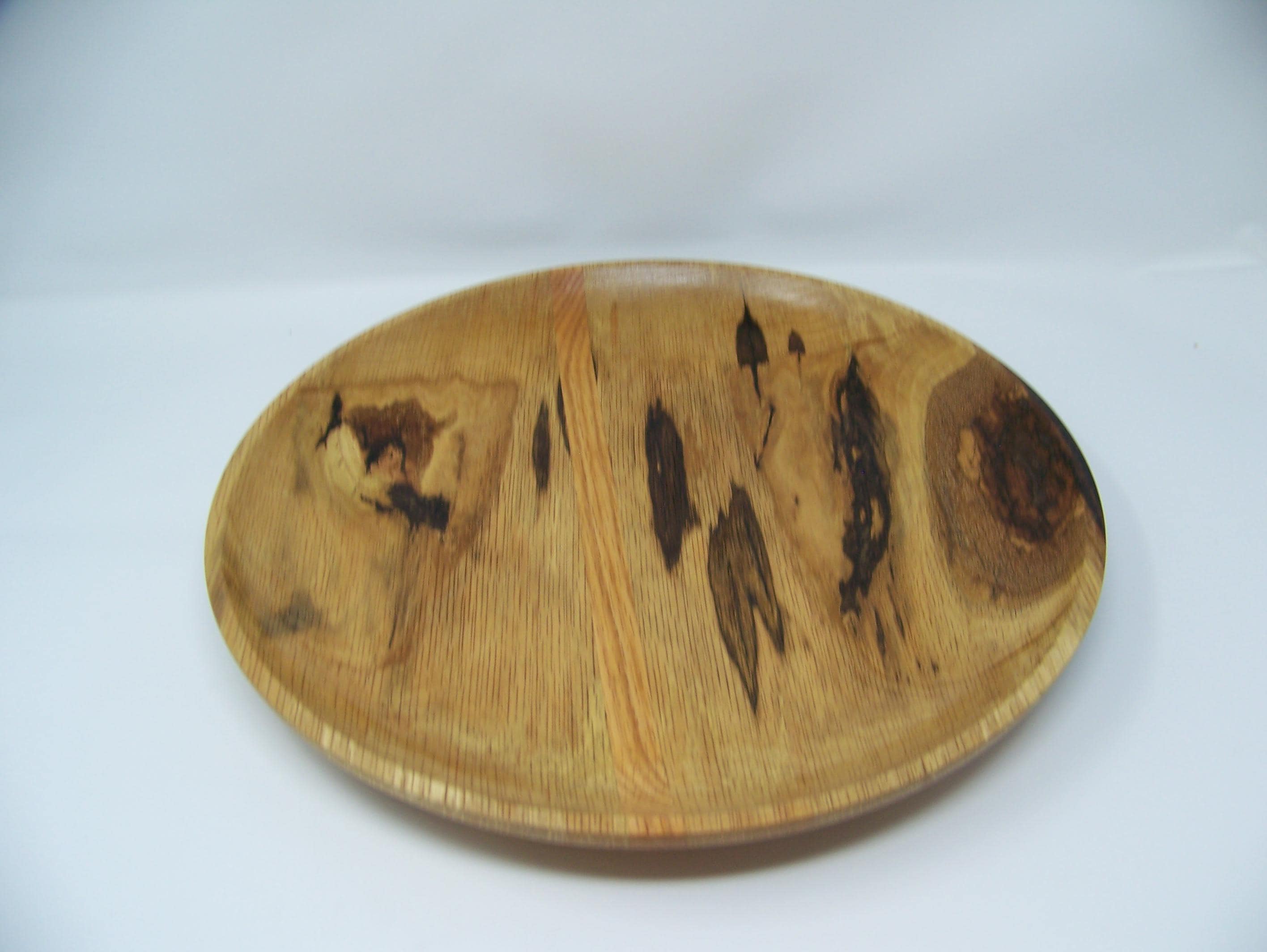 Oak - Platter - Serving Dish with brown epoxy inlay.