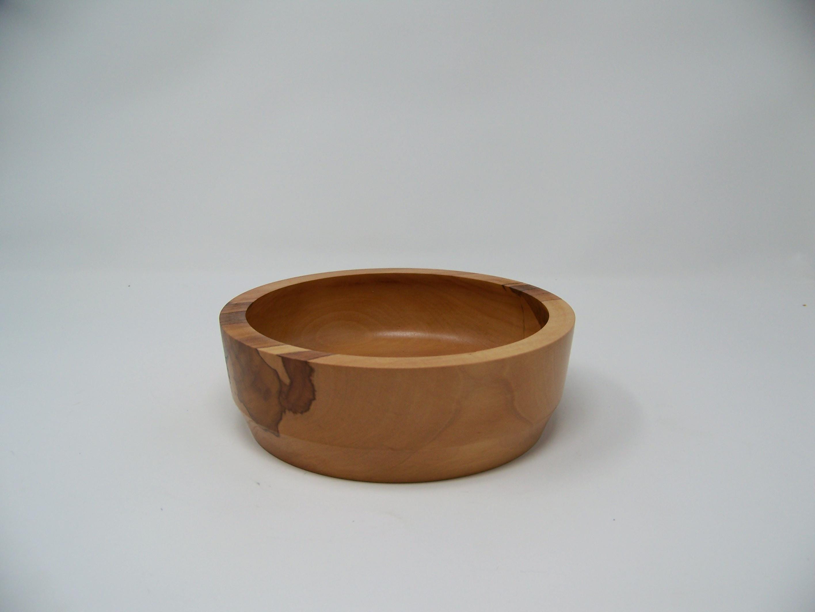 Apple Wood Bowl - unique wood grain -