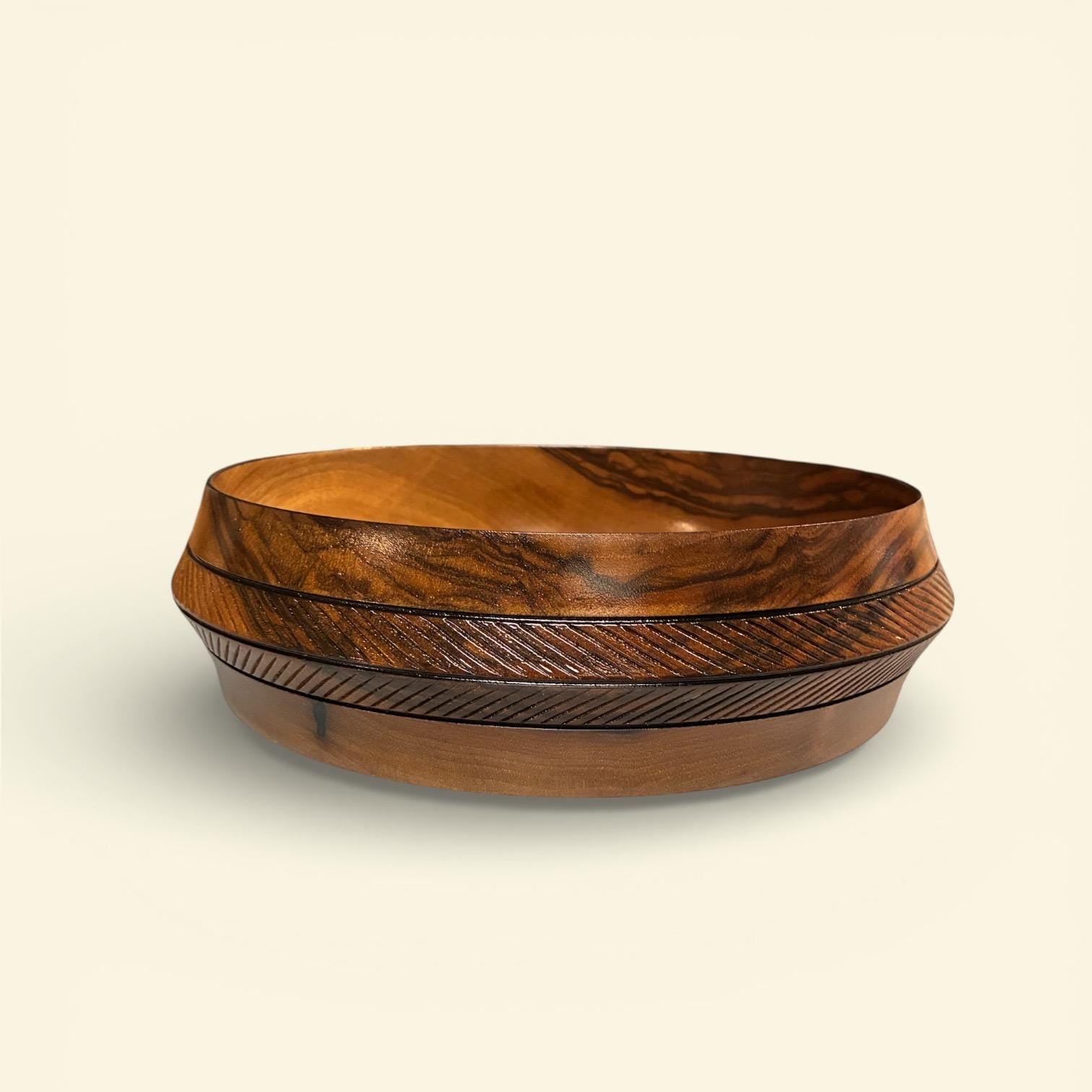 Chip and Dip Bowl - Black Walnut - Serving Bowl - Desk organizer -  Lathe Turned